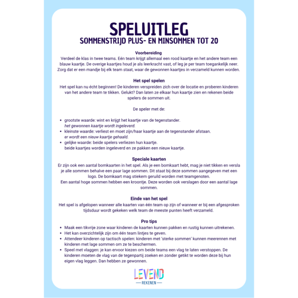 plus- en minsommen tot 20