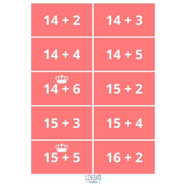Sommenstrijd plussommen tot 20