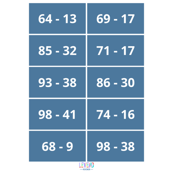 Sommenstrijd plus- en minsommen tot 100
