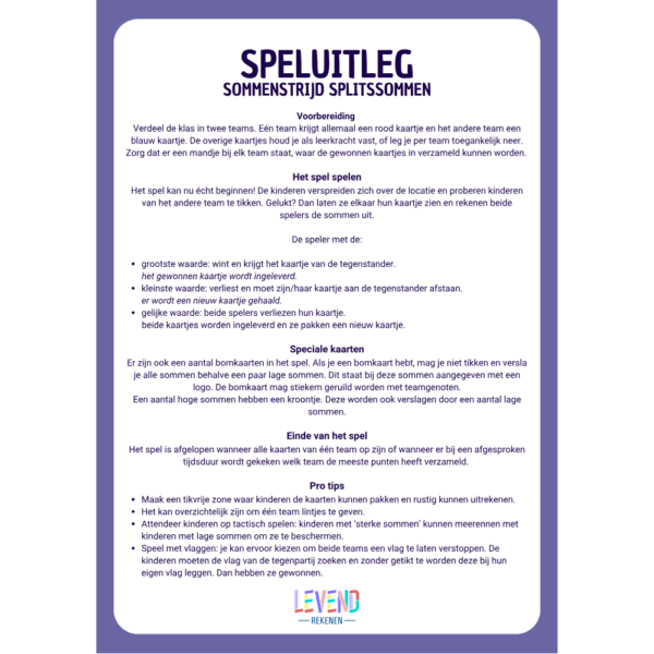 Sommenstrijd splitssommen