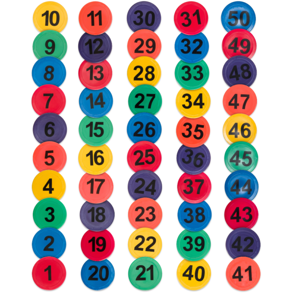 markeerschijven 1-50